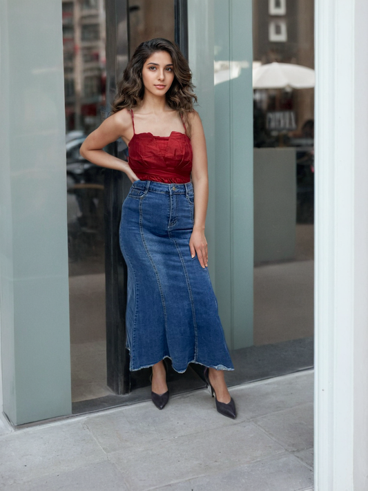 Denim skirt