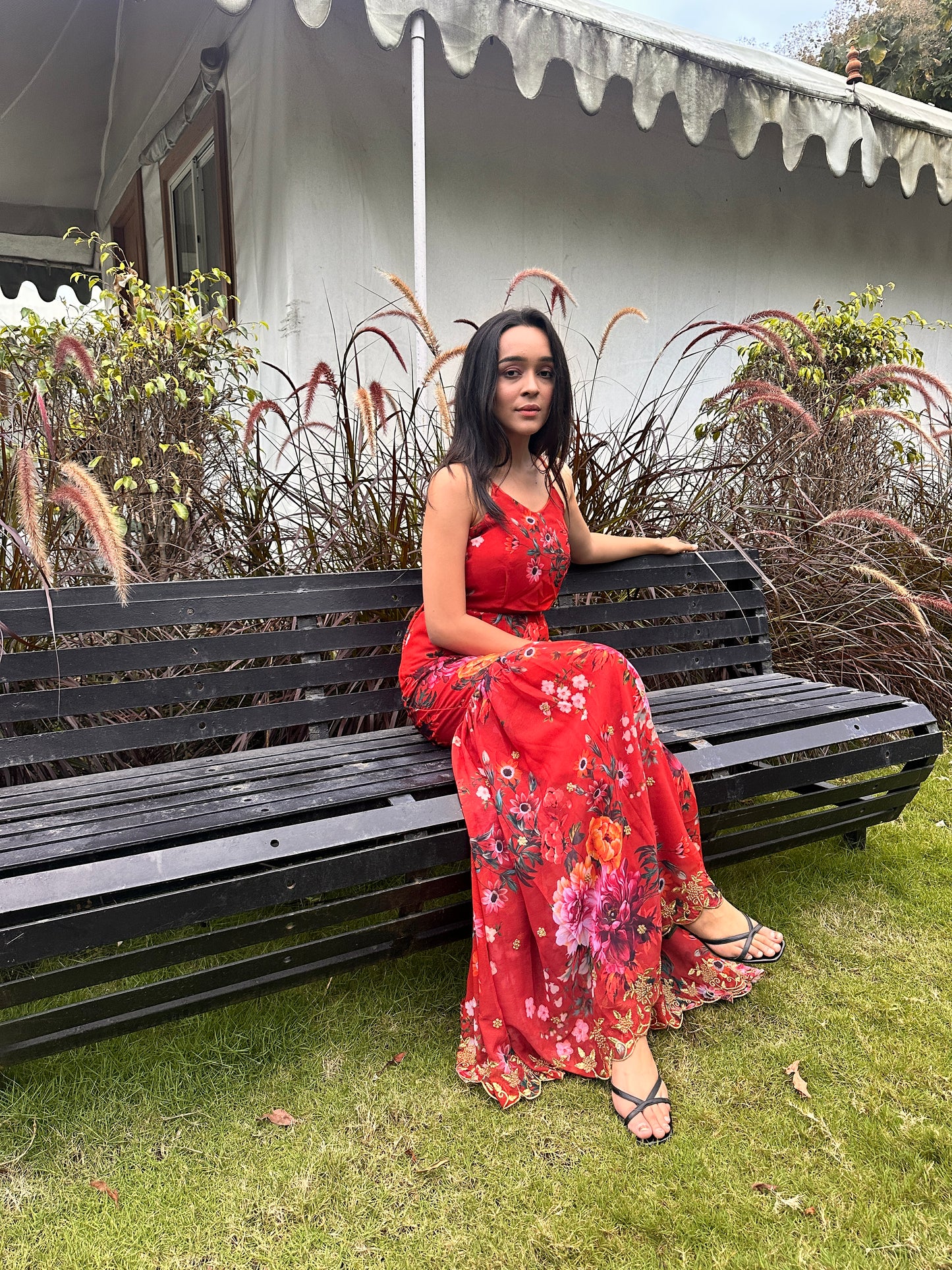 Festive coord set in floral print